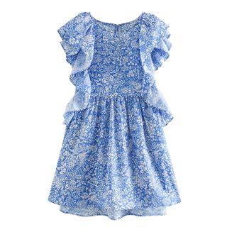 Sleeveless Floral Print Mini A-line Dress