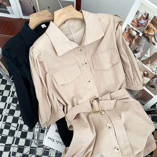 Plain Cargo A-line Dress