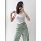 Lace-up Crop T-shirt