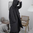 Asymmetrical Hooded Zip Coat