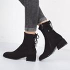 Block-heel Zip-up Side Short Boots