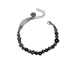 Faux Cat Eye Stone Alloy Bracelet