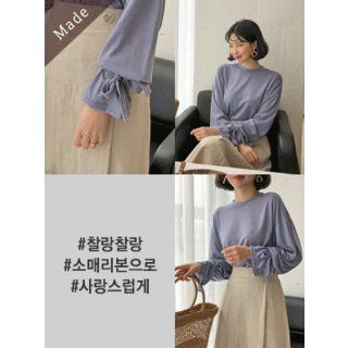 Tie-sleeve Loose-fit T-shirt
