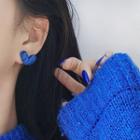 Irregular Heart Ear Stud / Clip-on Earring