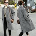 Houndstooth Single-breasted Coat