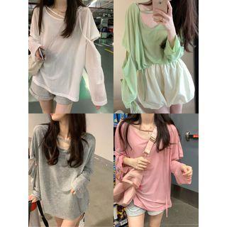 Details Tie-accent Cutout Light T-shirt