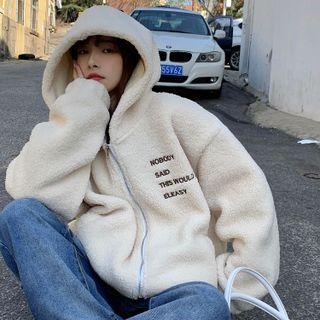 Hooded Mock Fluffy-lined Jacket