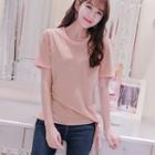 Tie-side Short-sleeved T-shirt
