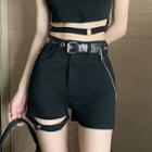 High-waist Shorts / Belt / Set
