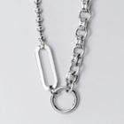 Chain Geometric Necklace Silver - One Size