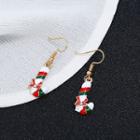 Christmas Stick Drop Earring 1 Pair - Red & Green - One Size