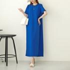 Vivid Plain Maxi T-shirt Dress