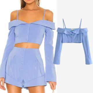Spaghetti Strap Cold Shoulder Top