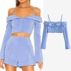 Spaghetti Strap Cold Shoulder Top