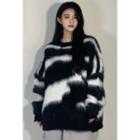 Fluffy Sweater Stripe - Black & White - One Size
