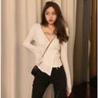 Tie-waist Wrapped T-shirt