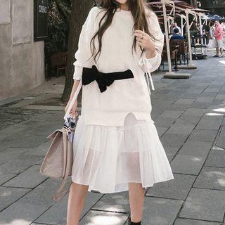 Tie-waist Oversized Sweater