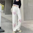 Bear Print Loose Fit Jeans
