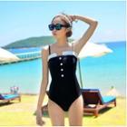 Button Accent Swimsuit