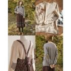 Elbow-patch Slit-hem Top