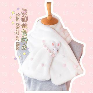 Rabbit-accent Faux Fur Scarf