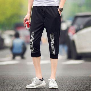 Lettering Capri Sweatpants