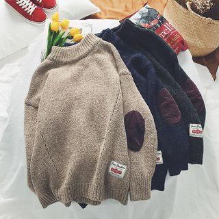 Mock-neck Paneled Sweater