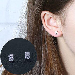 Embellished Letter Earrings