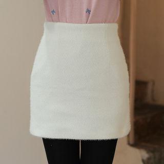 Furry H-line Miniskirt