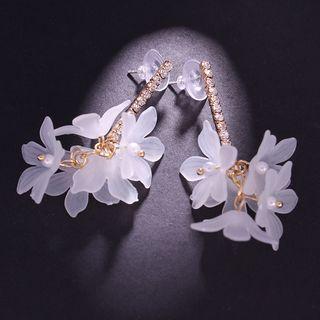 Flower Drop Earring As Shown In Figure - One Size