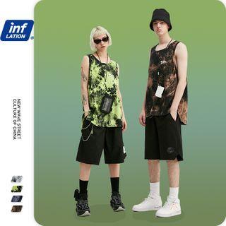 Unisex Tie-dyed Dip-back Tank Top