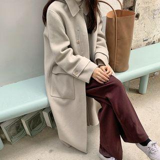 Handmade Hooded Woolen Mac Coat