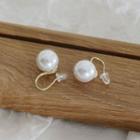 Faux Pearl Dangle Earring 1 Pair - Faux Pearl Dangle Earring - White - One Size