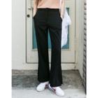 Hidden-hook Slit-side Boot-cut Pants