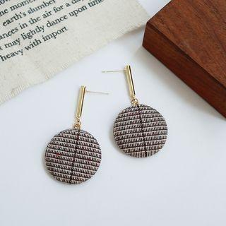 Button Drop Earring 1 Pair - As Shown In Figure - One Size