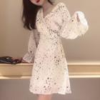 Star Long-sleeve A-line Dress