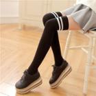 Set Of 2: Striped Over-the-knee Sokcs
