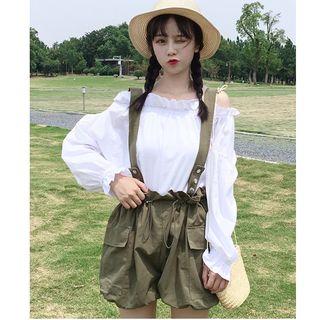 Off-shoulder Blouse / Jumper Shorts