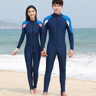 Couple Color-block Wetsuit