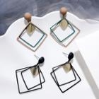 Hollow Square Drop Earring