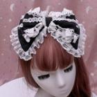 Cosplay Lace Trim Bow Headband