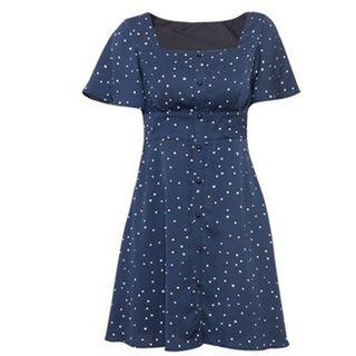 Square Neck Polka Dot Dress