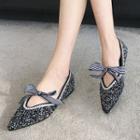 Bow Accent Sequined Flats