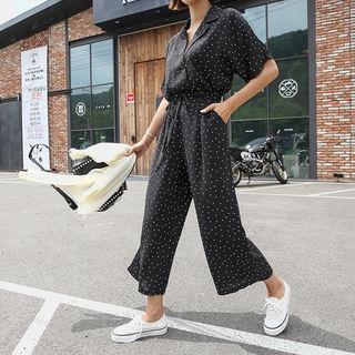 Polka-dot Shirtwaist Playsuit / Jumpsuit