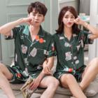 Couple Matching Loungewear Long-sleeve / Short-sleeve Top / Pants / Shorts / Set