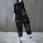 Patterned Straight-leg Jumpsuit