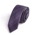 Dotted Slim Neck Tie (5cm) Purple - One Size