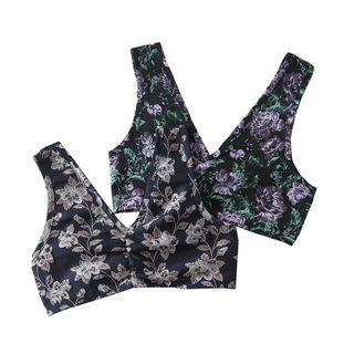 Floral Print Crop Tank Top