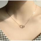 Sterling Silver Cz Geometrical Necklace 1pc - Silver - One Size