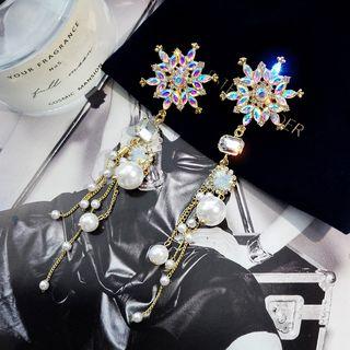Faux-pearl Dangle Earring Gold - One Size